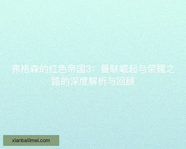弗格森的红色帝国3：曼联崛起与荣耀之路的深度解析与回顾